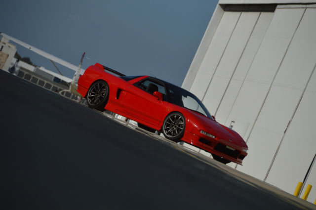 1991 jdm honda nsx : late model 6 speed , right hand drive , red, taitec exhaust