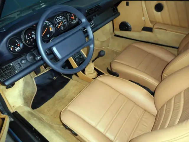 beautiful 1987 porsche 911 cabriolet 3.2 g50 factory m491 turbo look - 98k miles