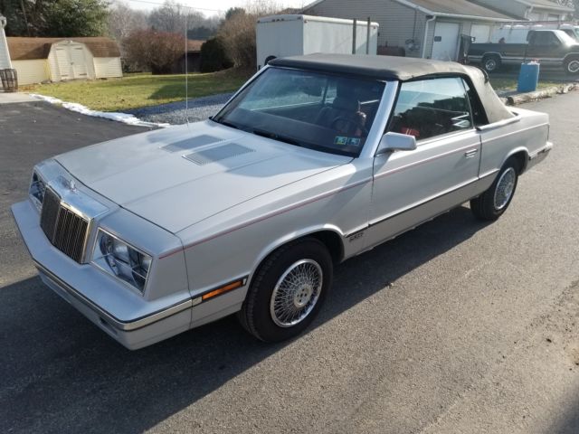 1985 chrysler lebaron convertible turbo with red leather automatic
