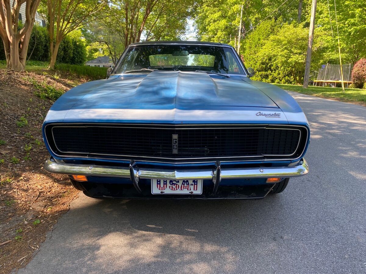 1967 chevrolet camaro coupe blue rwd automatic rally sport