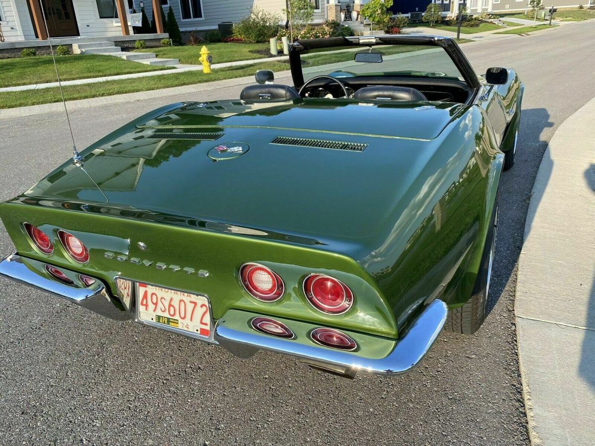 1973 chevrolet corvette c3 convertible green rwd automatic base