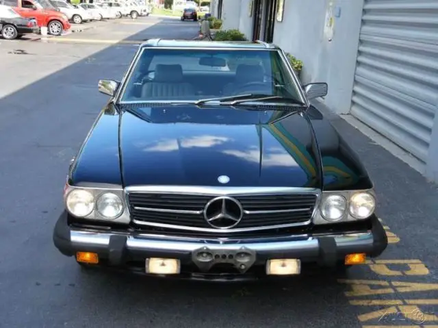 1989 mercedes benz 560sl v8 5.6l hard / soft top convertible black over gray