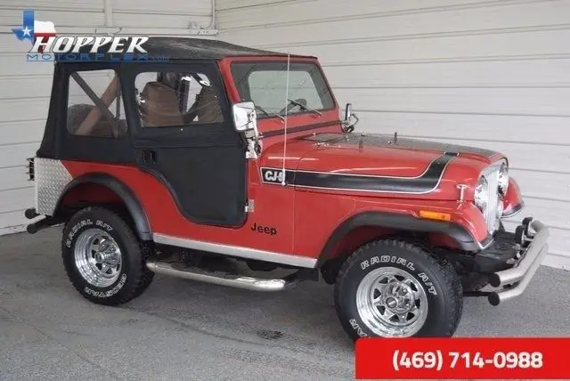 1982 jeep cj-5 cj5 59 miles red suv 6 manual