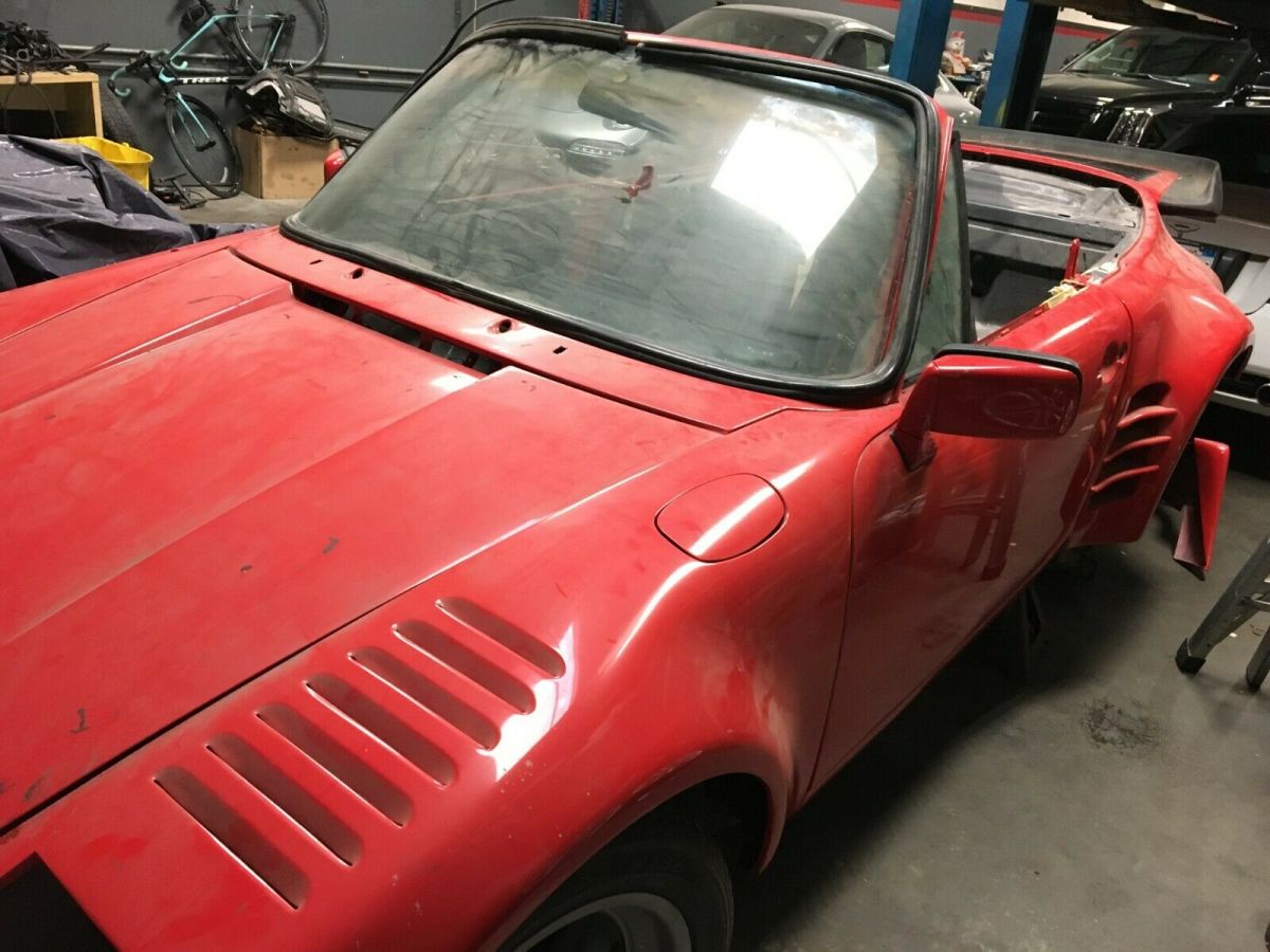 1984 porsche 911 carrera cabriolet slant nose rolling sale shell