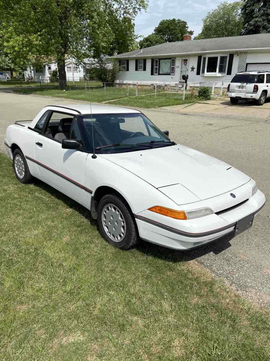 1991 mercury capri convertible white fwd manual