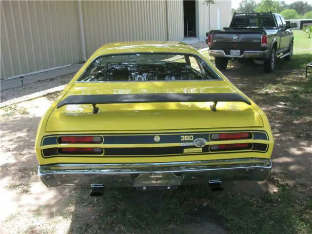 1970 plymouth duster 0 miles yellow 360 automatic