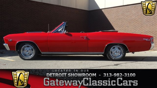 1967 chevrolet chevelle 12840 miles bolero red convertible 396 cid big block v8