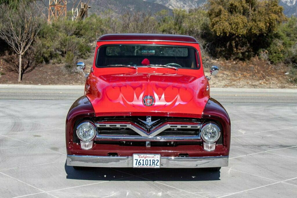 1955 ford f100 f-100 pickup truck custom 6,300 miles since restored california