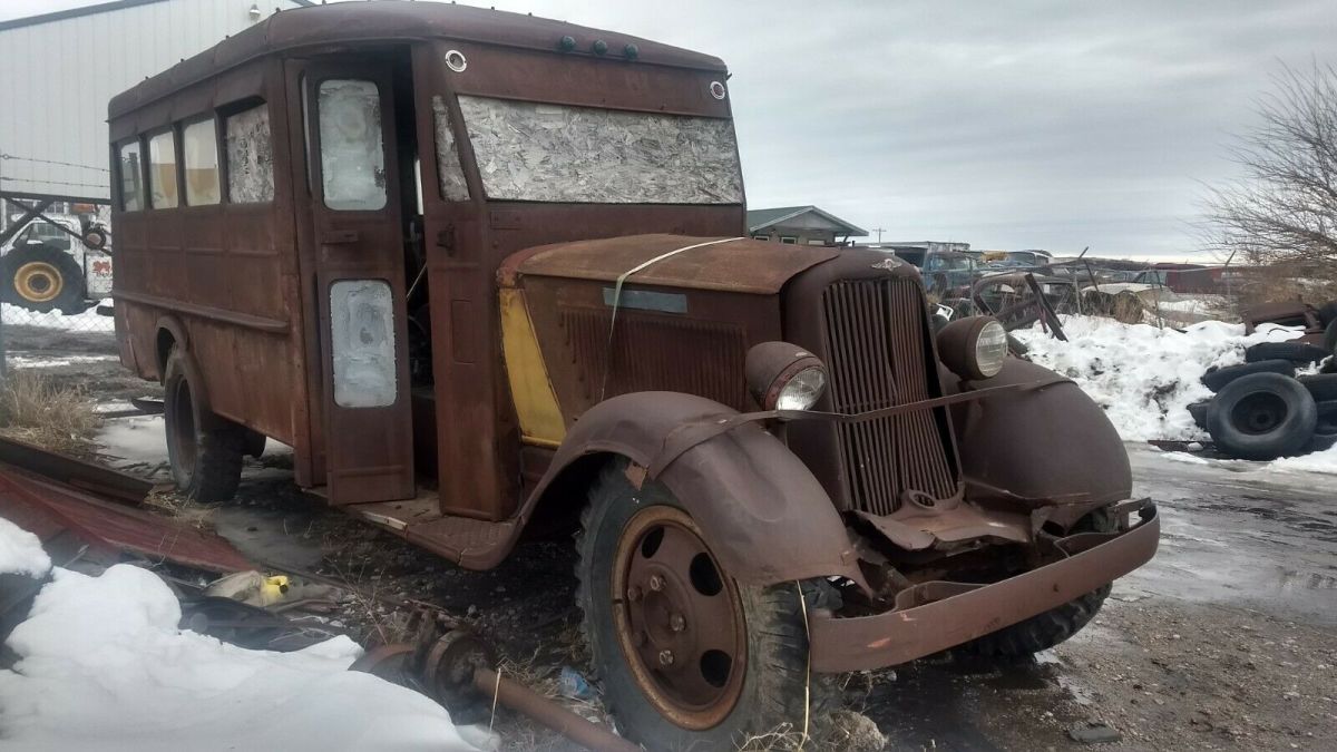 1935 dodge brothers slant back 4 window short school bus, with a wayne body,rare