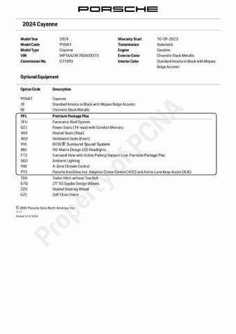 2024 porsche cayenne base
