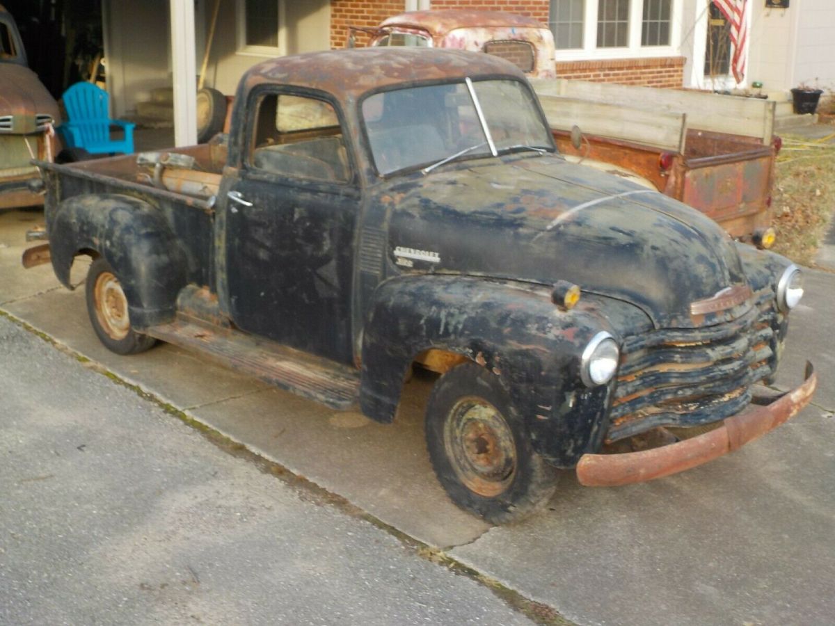 1951 chevrolet short bed pickup. original