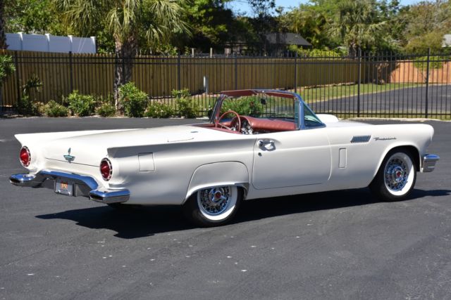 1957 ford thunderbird e-code - dual 4 barrel carbs - 1 of 1,363 ever bui 0 white