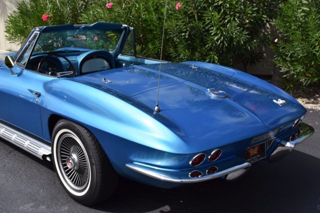 1967 chevrolet corvette #'s matching 327ci 350hp v8 4-speed 0 marina blue manu