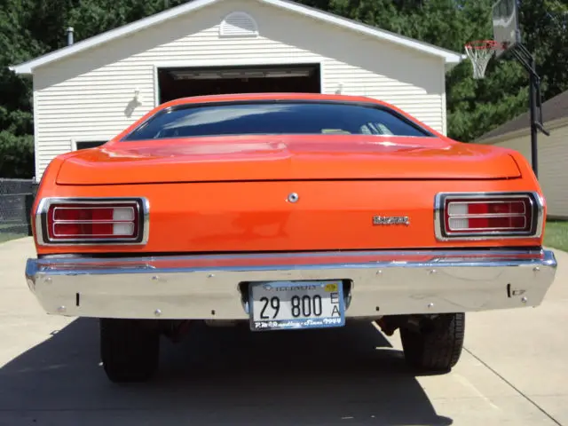 nicely restored1974 plymouth duster,built 318 stroker,727 auto.,no rust ever