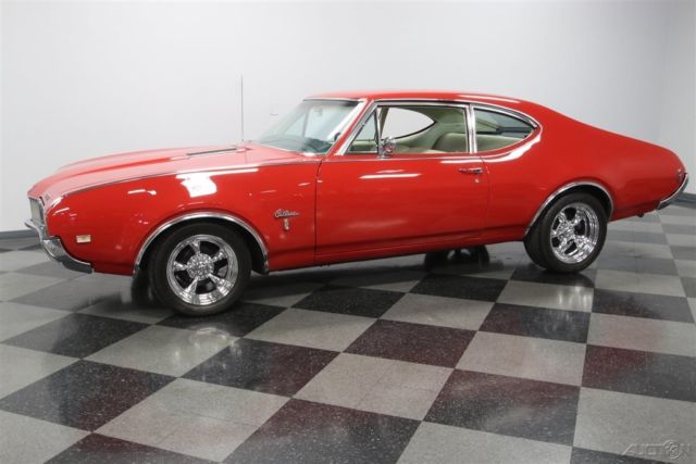 classic vintage muscle american racing red white chrome aluminum dr olds 1968 s