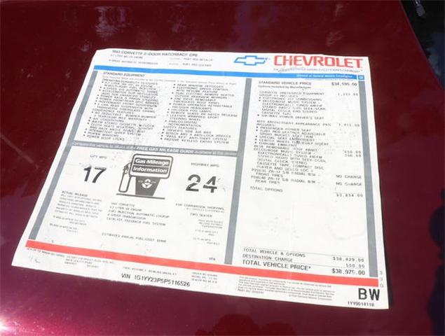 1993 chevrolet corvette base