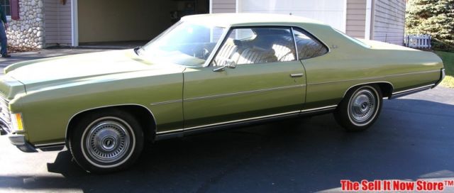vintage 1971 71 chevrolet impala 2 door coupe 21,113 mile survivor usa classic