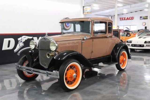 1930 ford model a 1 tan coupe i4 3.3l manual 3-speed