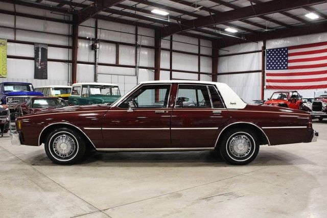 1981 chevrolet impala 33039 miles burgundy sedan 3.8 liter v6 automatic