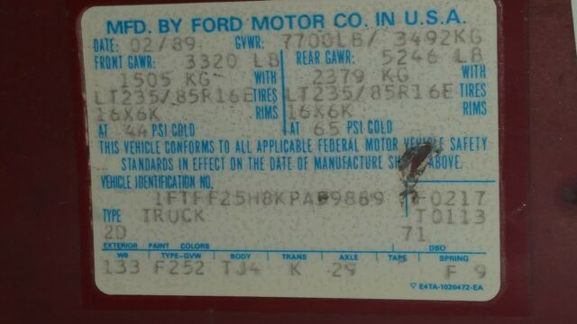 1989 square body ford f250