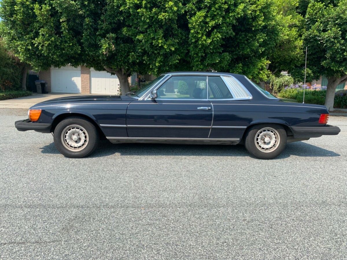 1976 mercedes 450slc, capri blue sunroof coupe - one owner california car