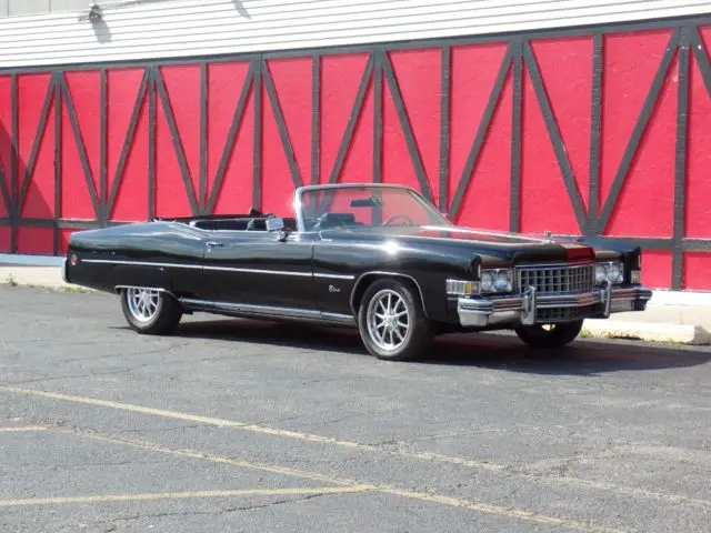 1973 cadillac eldorado -triple black convertible-low miles-big boss convertible