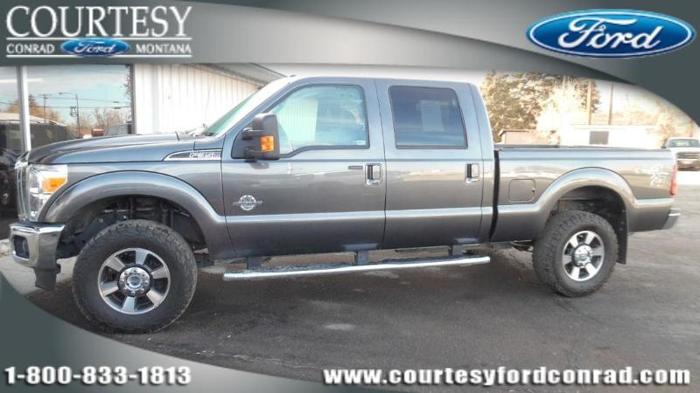 2015 ford f-350 super duty lariat 4x4 lariat 4dr crew cab 6.8 ft. sb srw pickup for sale in conrad, montana