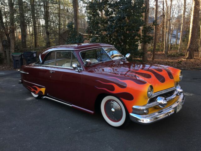 1951 ford victoria ~ period custom ~ flathead v8 2x2 intake aod trans hot rod
