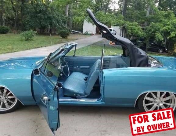 67 chevrolet chevelle convertible manual trans mp3 a/c power steering org miles