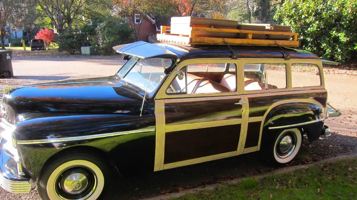 1950 plymouth suburban 2 door custom tin woodie wagon cruiser
