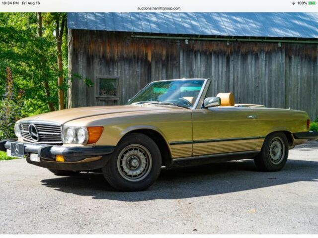 1982 mercedes-benz 380 series 2dr roadster 380sl gold convertible