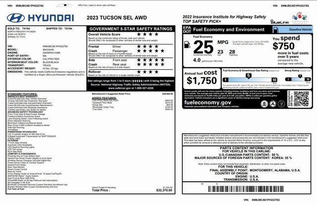2023 hyundai tucson sel