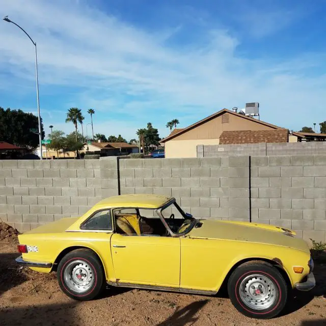 rust free, no accident, low mile triumph tr6 project with rare hardtop must see
