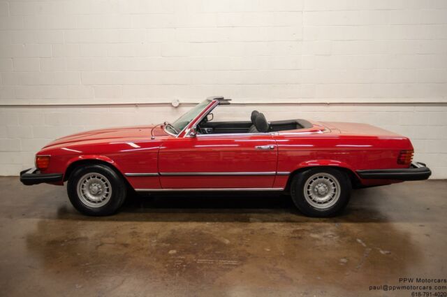 1974 mercedes-benz sl-class 450sl 77,174 miles carnelian red convertible 4.5l v8