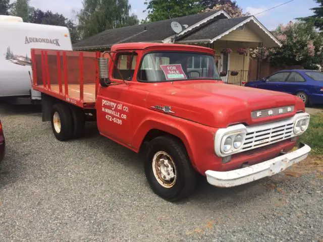 1959 ford f-350 truck all original 292 yblock flatbed w/liftgate runs & drives!