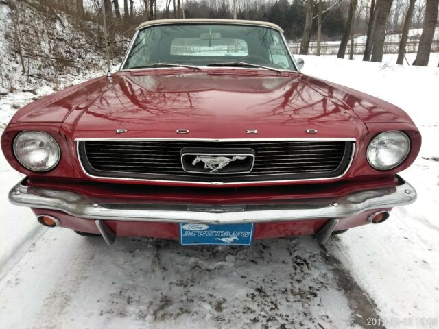 1966 ford mustang convertible runs great factory red on red ready for spring