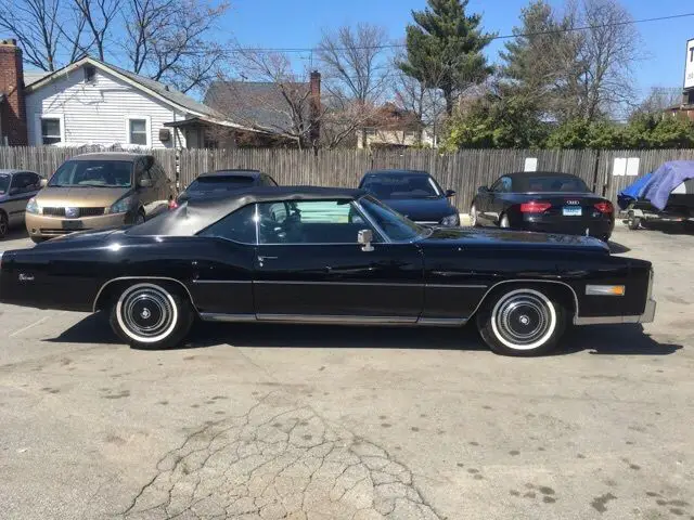 1976 original triple black cadillac eldorado convertible automobile