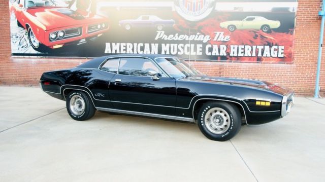 formal black 1971 plymouth gtx 426 hemi v8 4psd manual for sale!