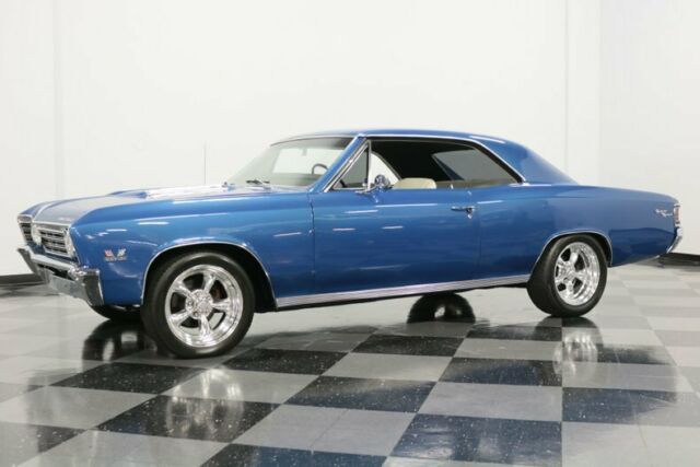 classic chevy muscle car, 396 v8, auto, air, blue