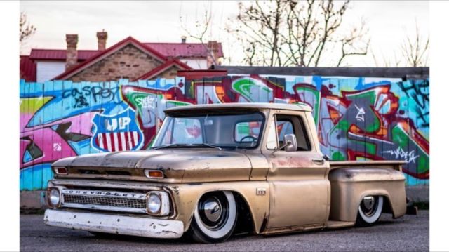 1966 chevrolet c10, swb, patina, bagged, chevy, truck, *nice*