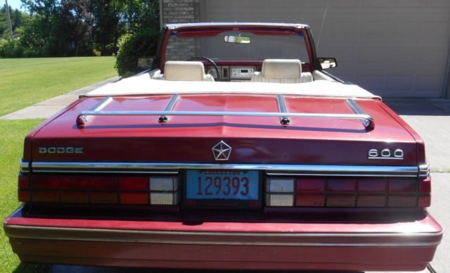 1984 dodge 600 convertible 2.6 mitsubishi engine 4 cylinder