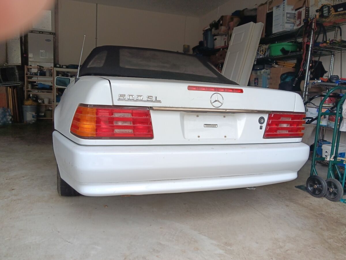 1990 mercedes-benz 500sl convertible white sl