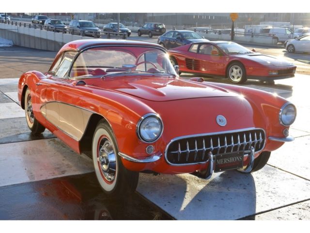 1956 chevrolet corvette, dual 4 barrel carbs, #'s match, both tops!
