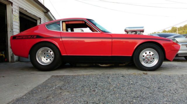 1976 nissan 280z pro street 355 sbc tunnel ram 2 fours roll cage tubbed weiand