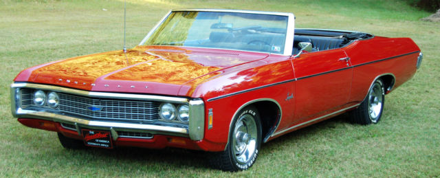1969 chevrolet impala convertible 327 cu auto