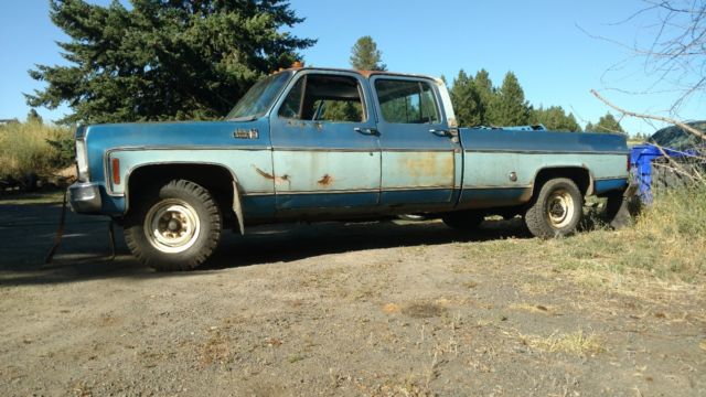 1976 gmc classic sierra 25 3 + 3 dual cab 2wd 3/4 ton truck chevy c-10 engine