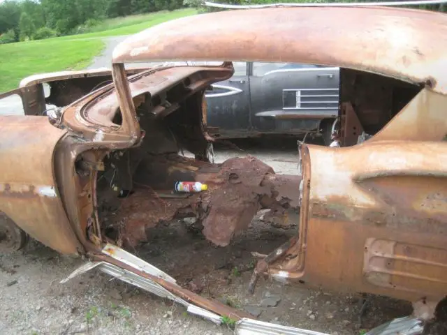 1958 chevrolet impala clay coral pink rough rusty old clear papers old school