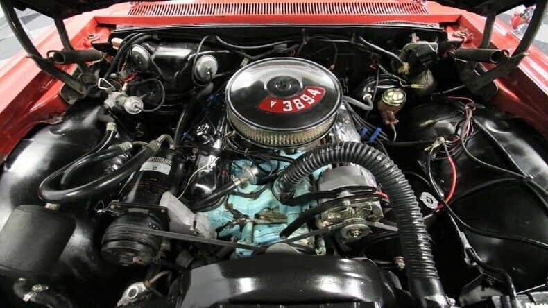 classic vintage chrome catalina convertible 389 v8 auto transmission red