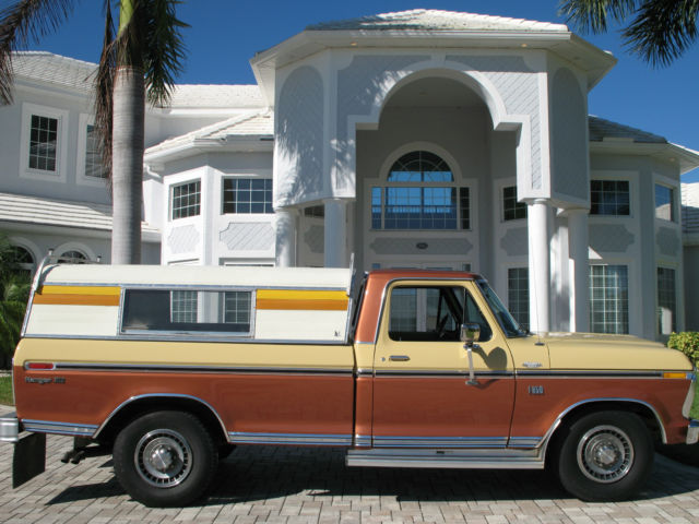 1974 ford f-250 xlt one owner low miles v8 460 auto ac excellent condition !