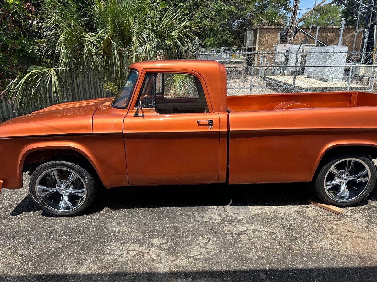 1967 dodge d150 pickup orange rwd manual